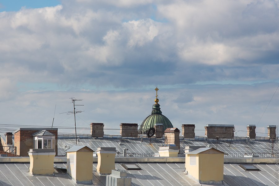 Прогулки по крыше в Санкт-Петербурге  Казанский собор